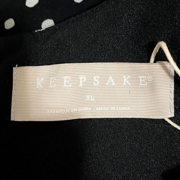 NWT KEEPSAKE THE LABEL Moonshine Dress In Black with Ivory Spots, Size XL‎ - Picture 4 of 13